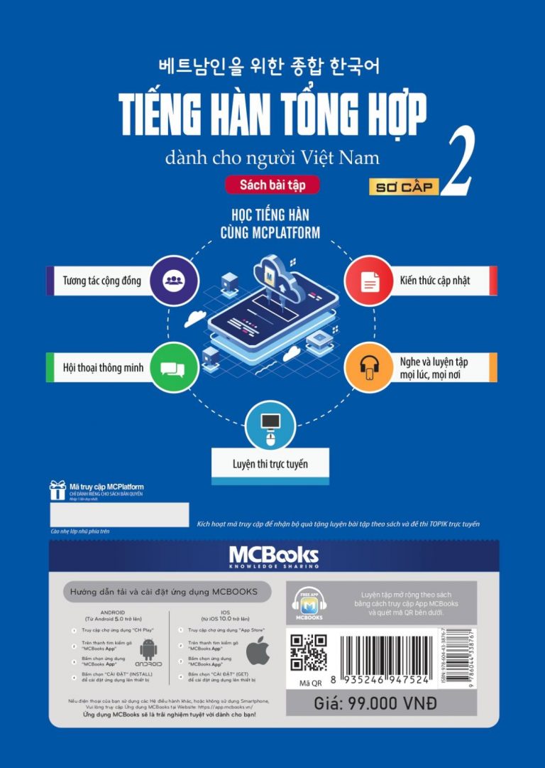 Tiếng Hàn tổng hợp dành cho người Việt Nam – Sách bài tập sơ cấp 2 - Ảnh 3